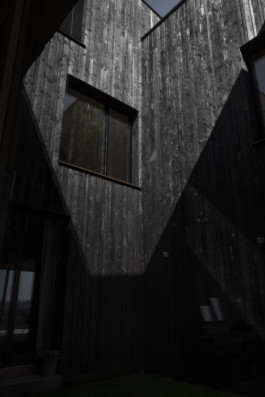 Das schwarze Haus am Hang, Fassade Manuel Theodor Kreuzer Photography